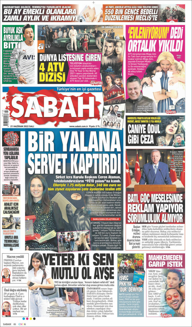 Portada de Sabah (Turqu&iacute;a)