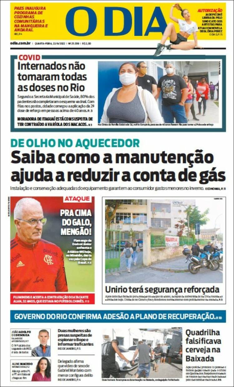 Portada de O Dia (Brasil)