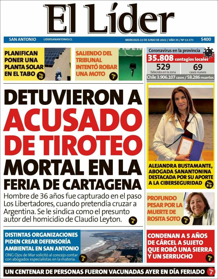 Portada de Lider de San Antonio (Chile)