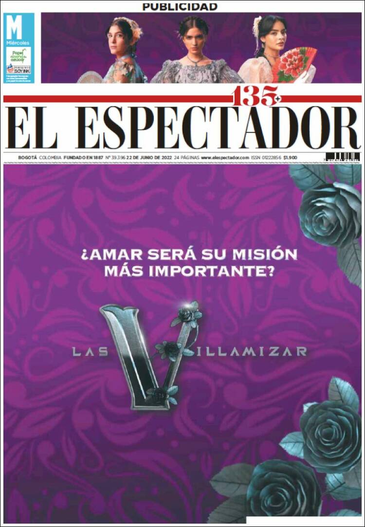 Portada de El Espectador (Colombia)