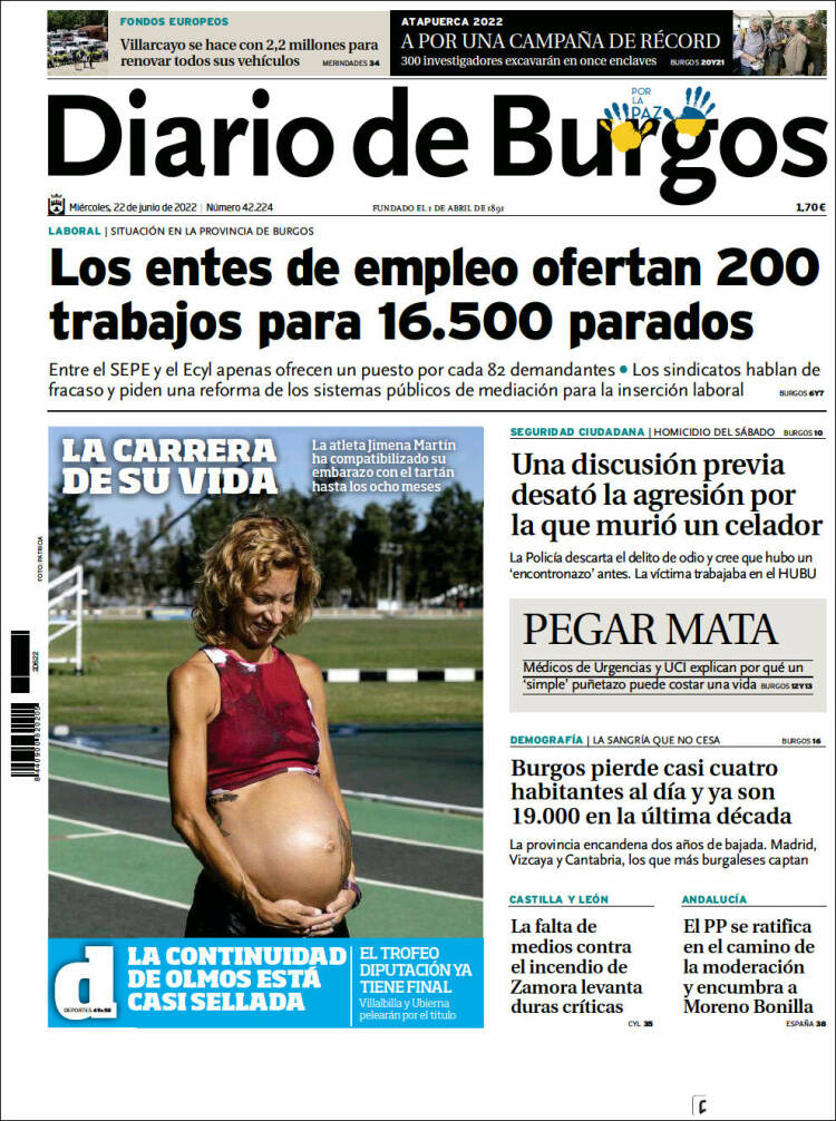 Portada de Diario de Burgos (Espa&ntilde;a)