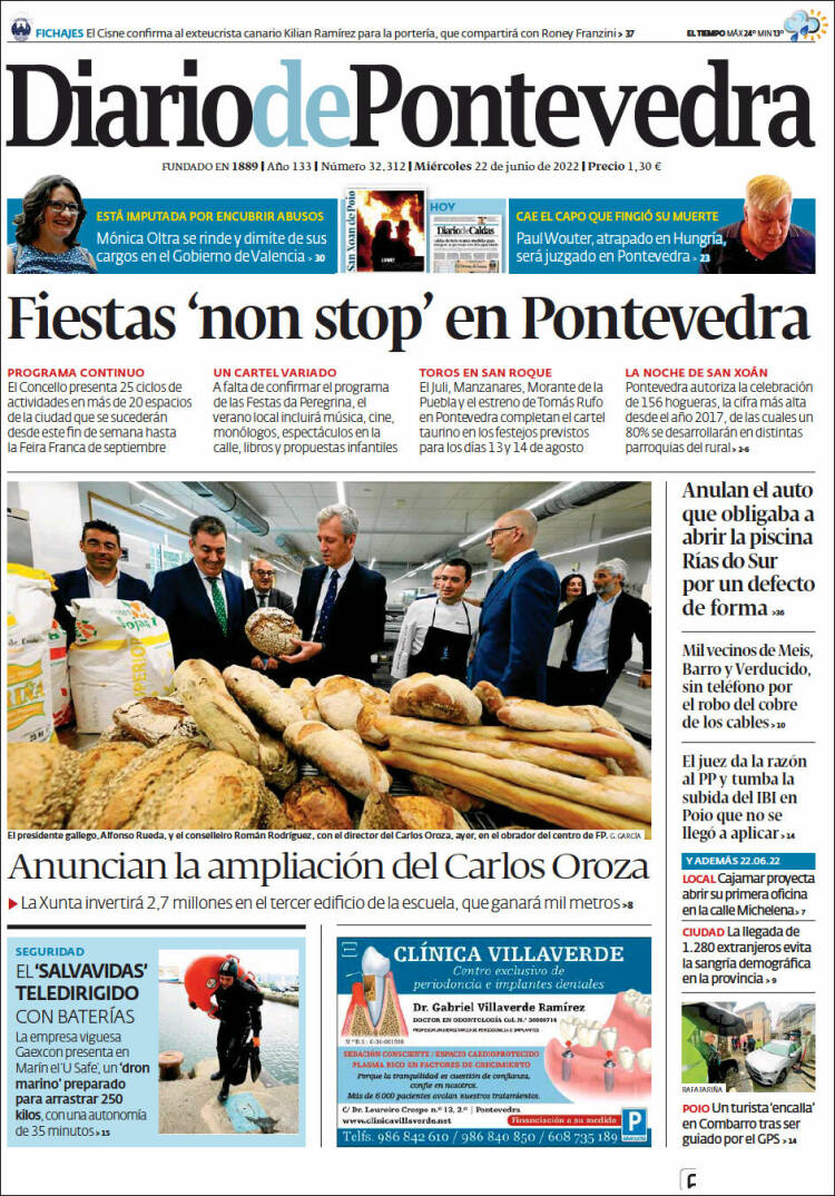 Portada de Diario de Pontevedra (Espa&ntilde;a)