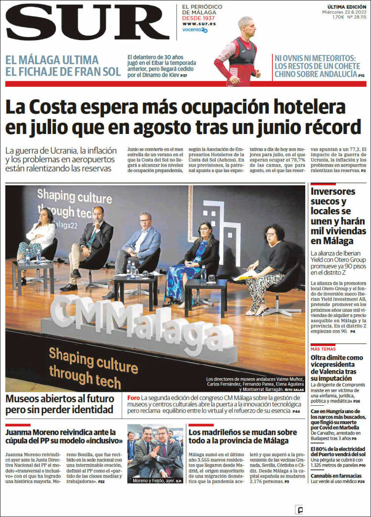 Portada de Diario el Sur (Espa&ntilde;a)