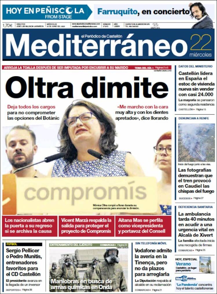 Portada de El Periódico Mediterraneo (Espa&ntilde;a)