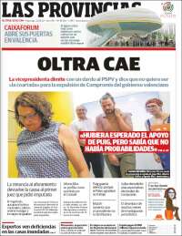 Portada de Las Provincias (Espa&ntilde;a)