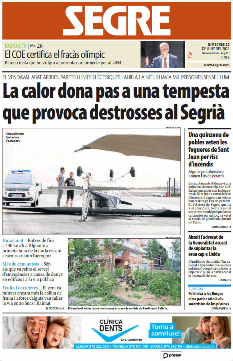 Portada de Segre (Espa&ntilde;a)