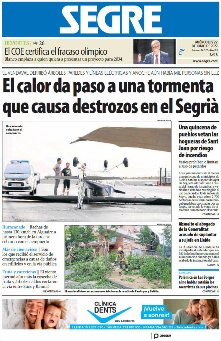 Portada de Segre  (Espa&ntilde;a)
