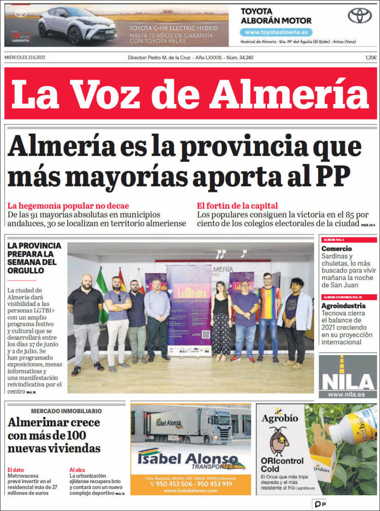 Portada de La Voz de Almería (Espa&ntilde;a)