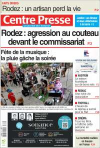 Portada de Centre Presse (Francia)