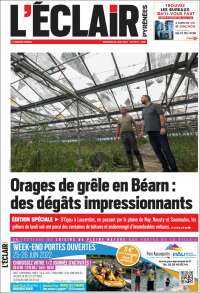 Portada de L'Eclair des Pyrénées (Francia)