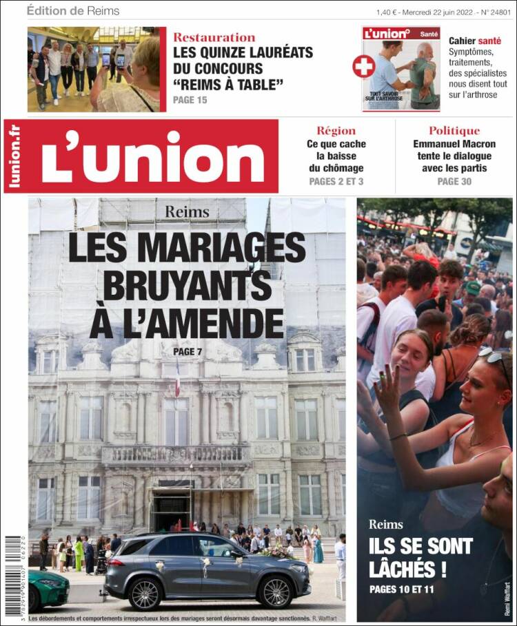 Portada de L'Union (Francia)
