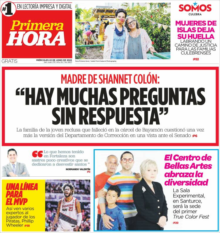 Portada de Primera Hora (Puerto Rico)