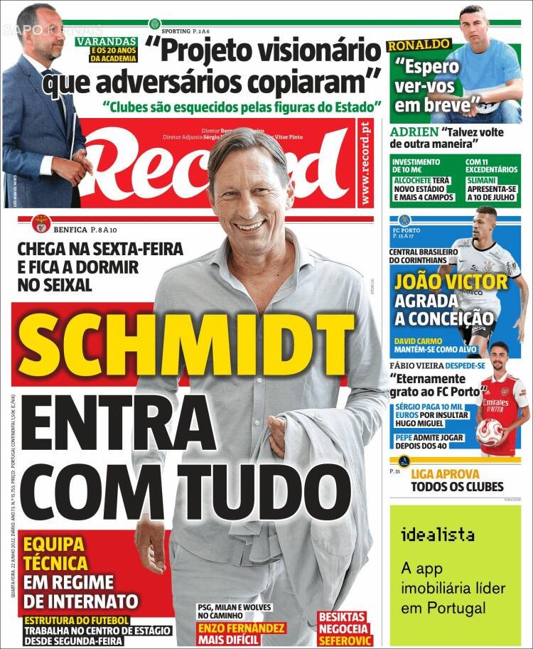 Portada de Record (Portugal)