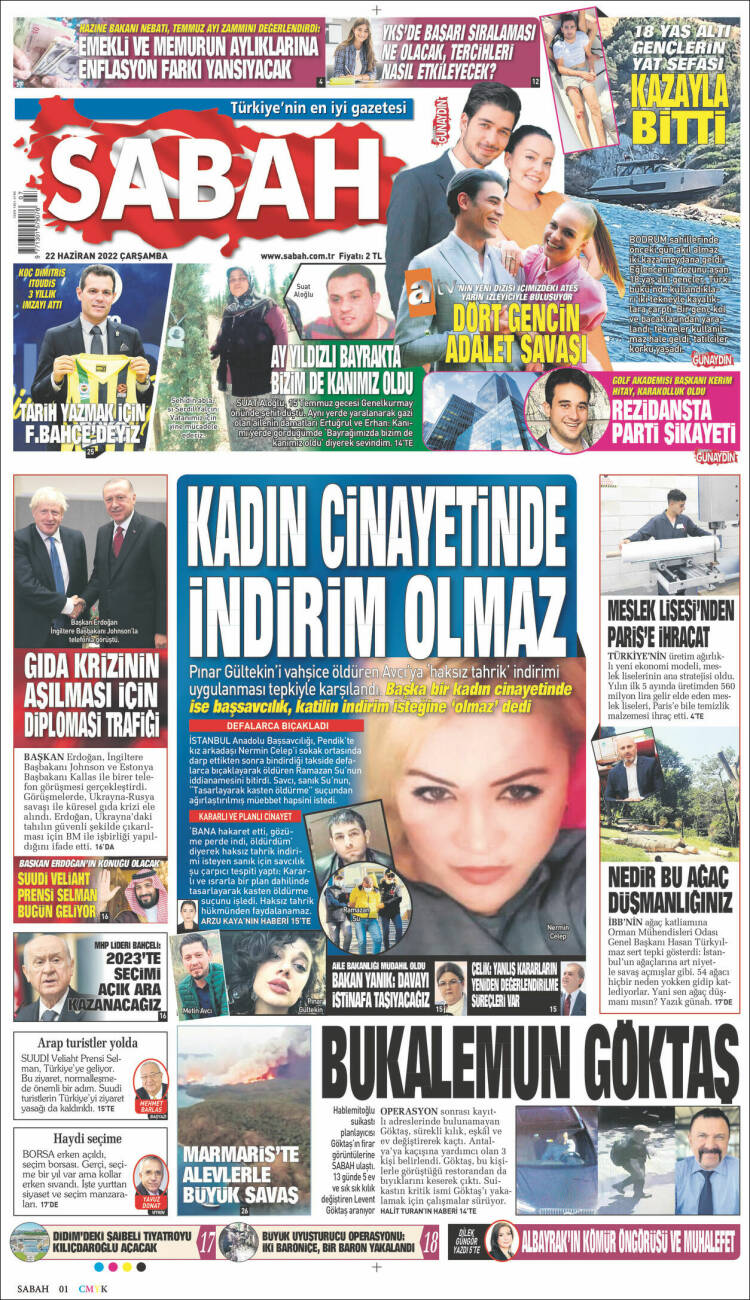 Portada de Sabah (Turqu&iacute;a)