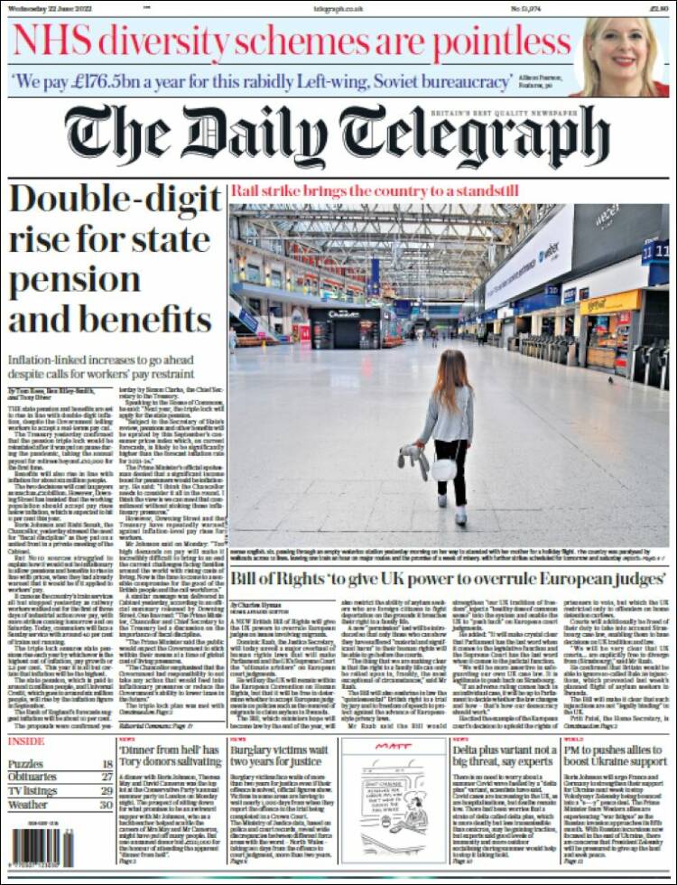 Portada de Daily Telegraph (United Kingdom)