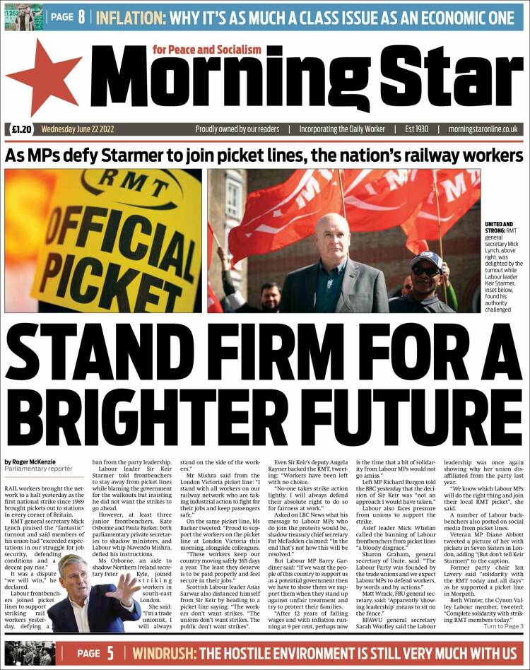 Portada de Morning Star (United Kingdom)