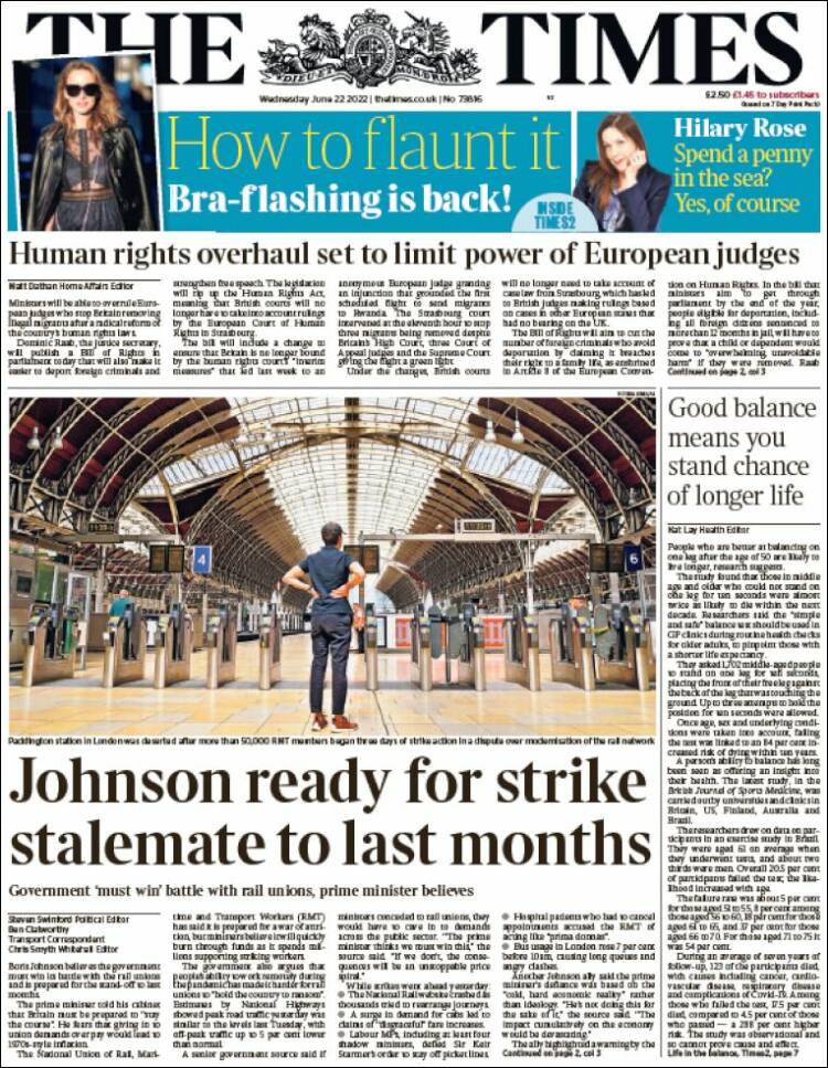 Portada de The Times (United Kingdom)