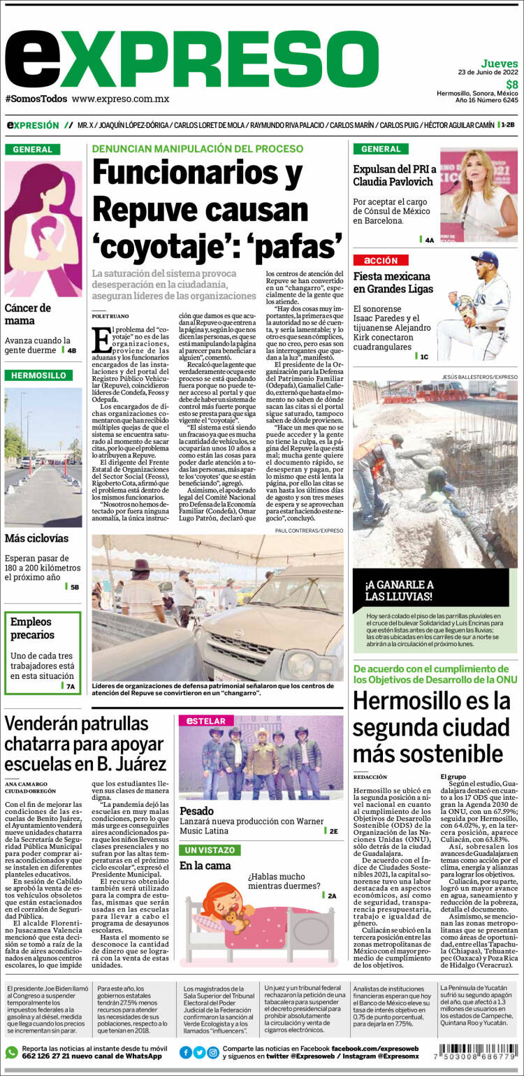Portada de Expreso (Mexico)
