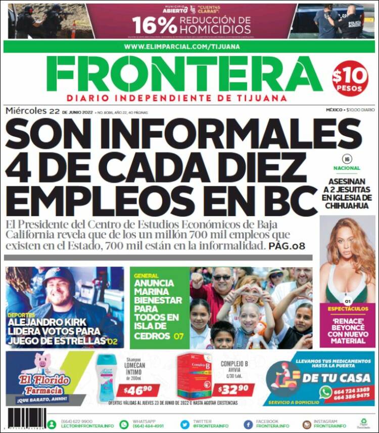 Portada de Frontera (Mexico)