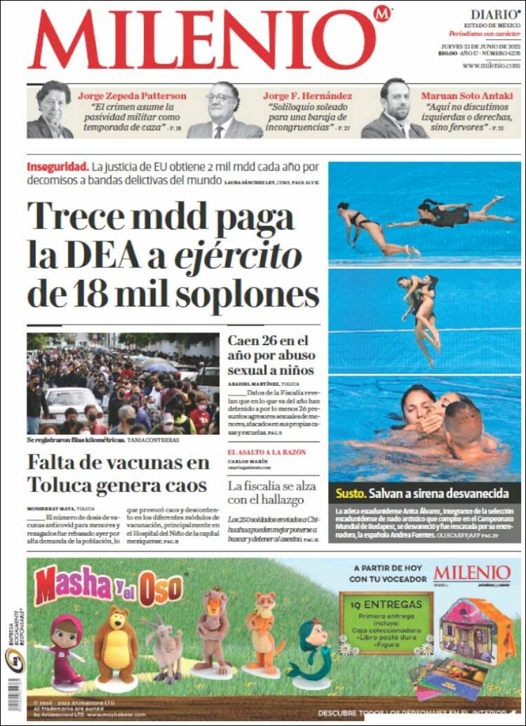 Portada de Milenio - Estado de México (Mexico)