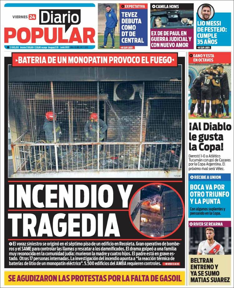 Portada de Diario Popular (Argentina)