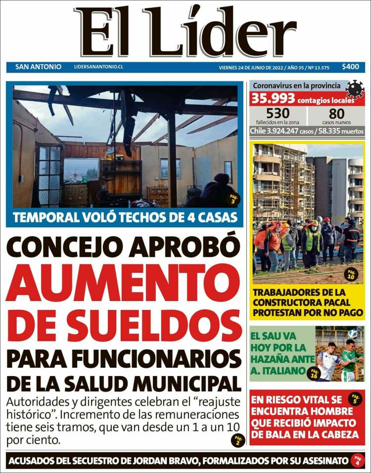Portada de Lider de San Antonio (Chile)