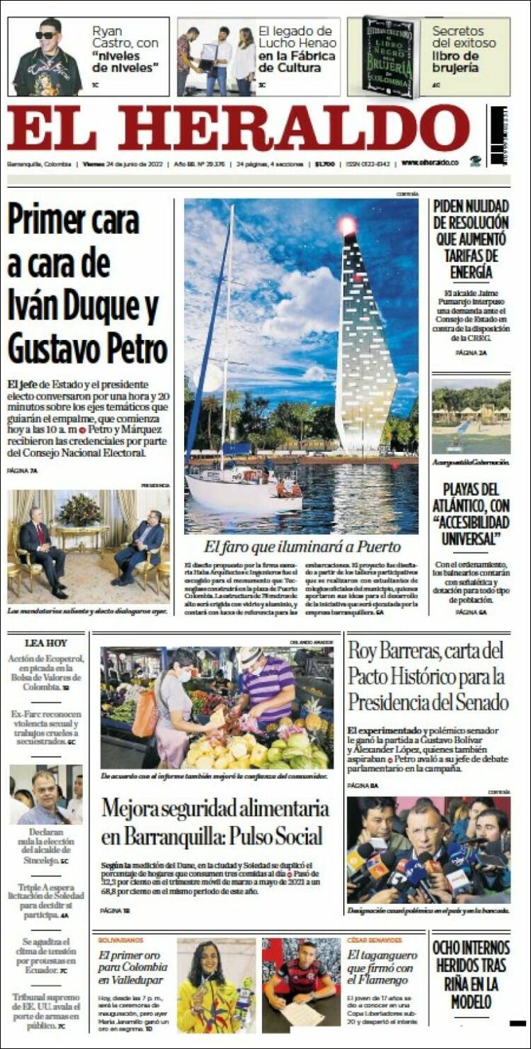 Portada de El Heraldo (Colombia)