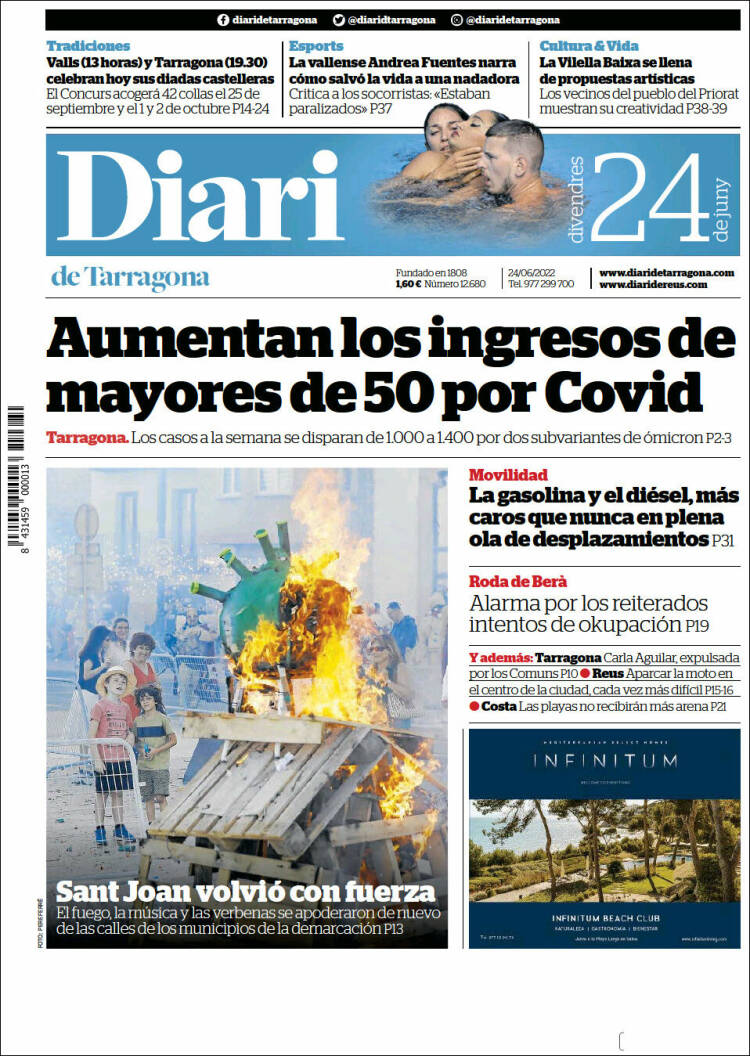 Portada de Diari de Tarragona (Espa&ntilde;a)