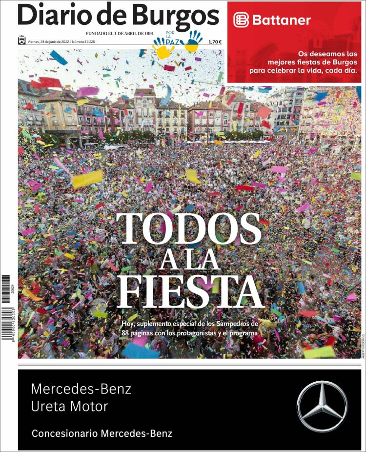 Portada de Diario de Burgos (Espa&ntilde;a)