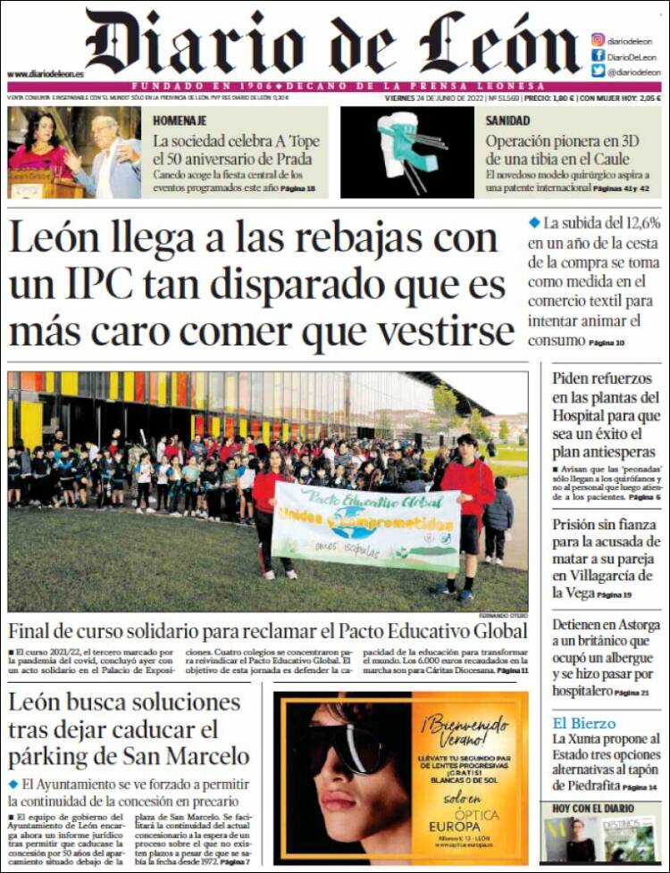 Portada de Diario de León (Espa&ntilde;a)