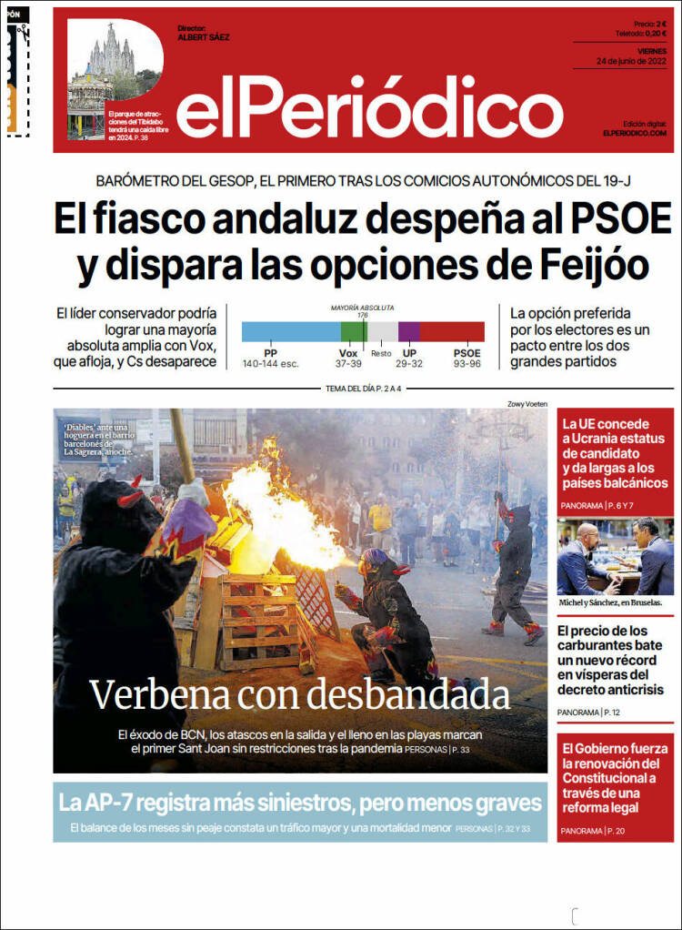 Portada de El Periódico (Espa&ntilde;a)
