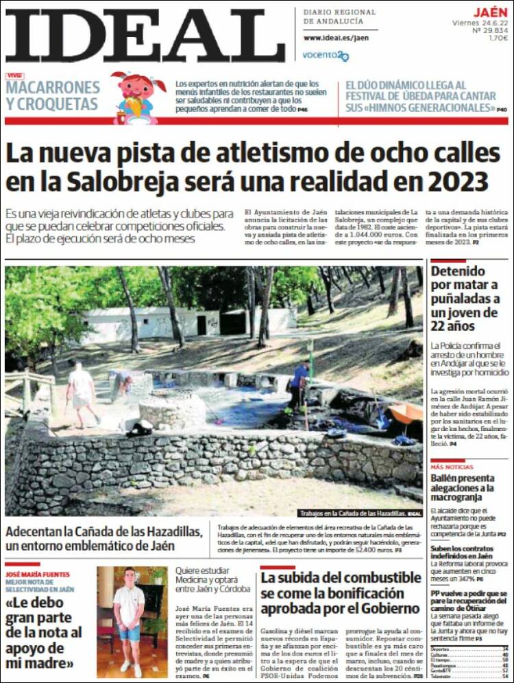 Portada de El Ideal de Jaén (Espa&ntilde;a)