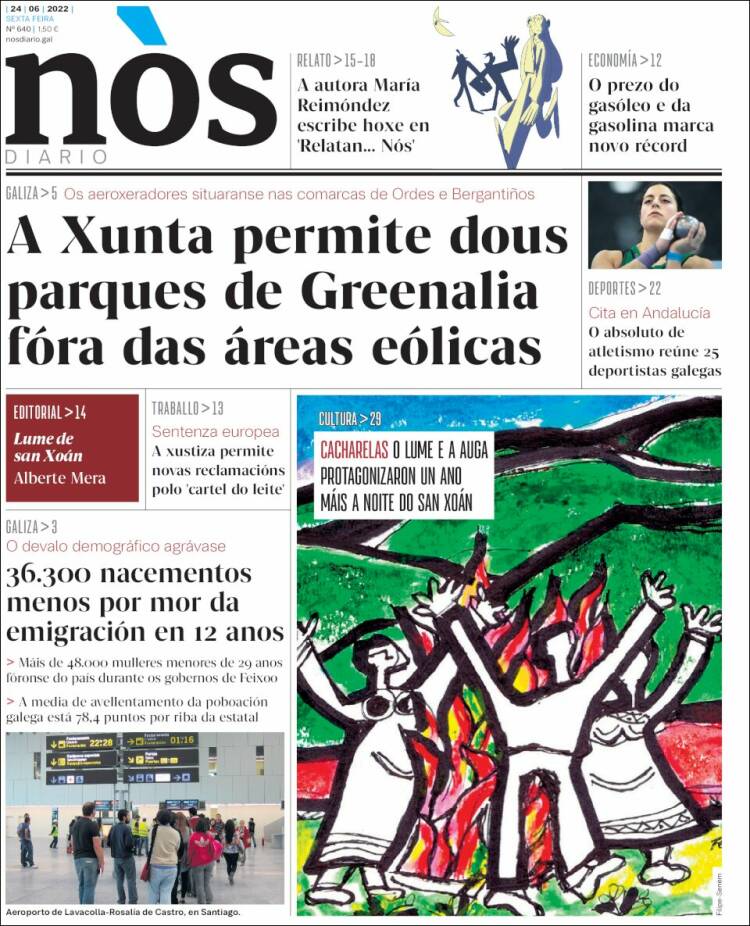 Portada de Nòs Diario (Espa&ntilde;a)