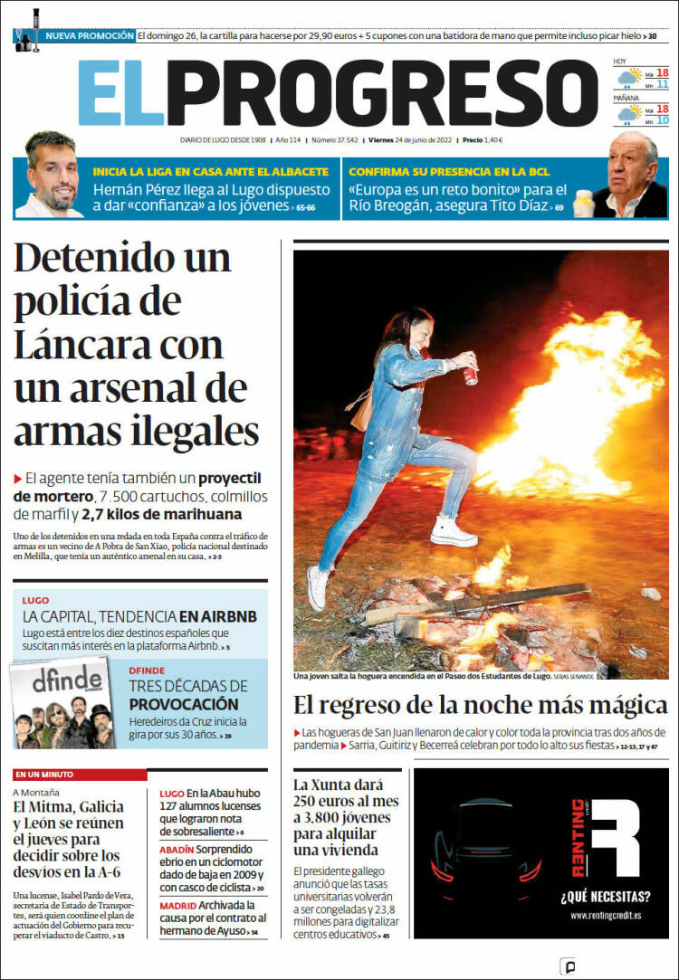 Portada de El Progreso (Espa&ntilde;a)