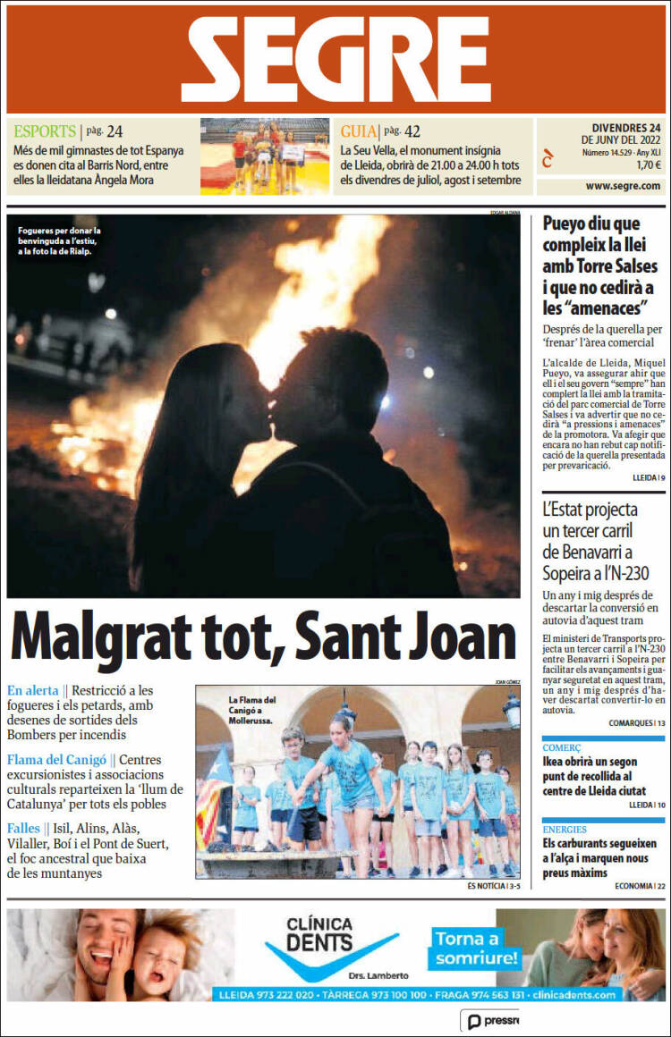 Portada de Segre (Espa&ntilde;a)