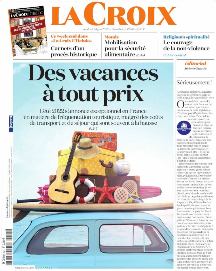 Portada de La Croix (Francia)