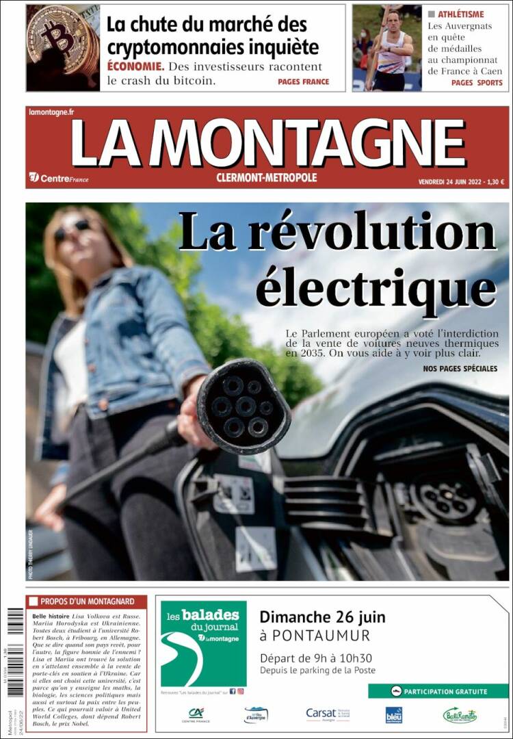 Portada de La Montagne (Francia)
