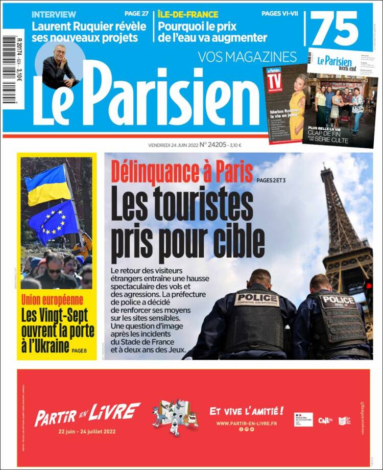 Portada de Le Parisien (Francia)
