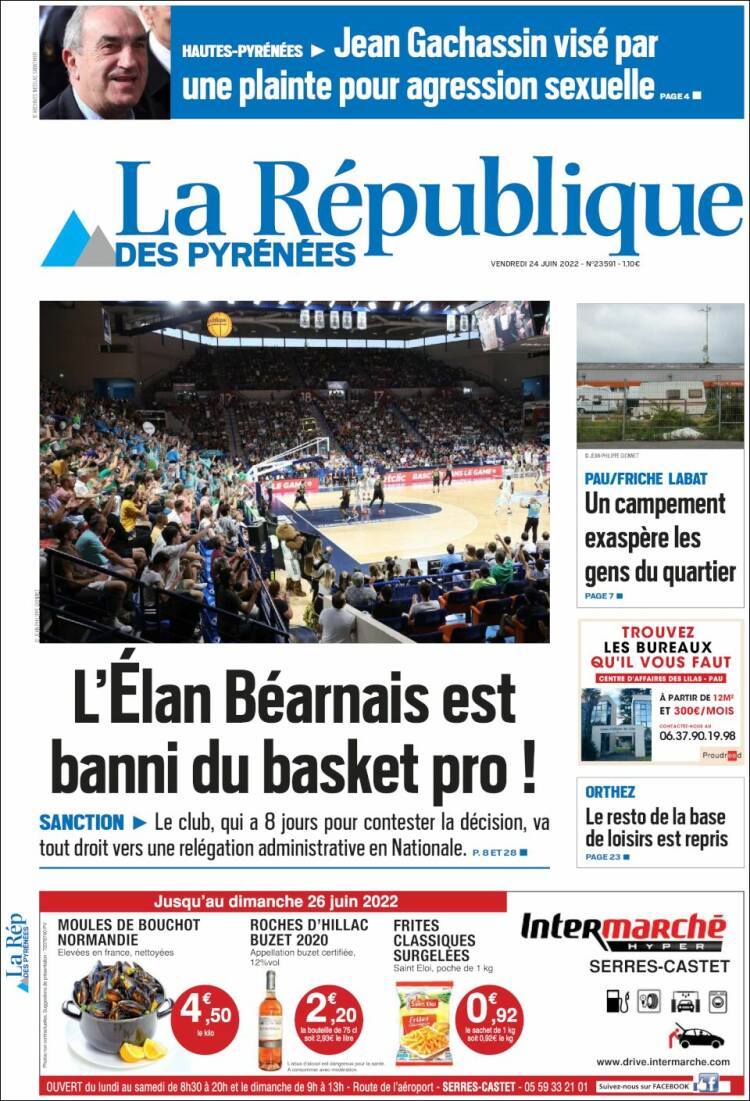 Portada de La République des Pyrénées (Francia)