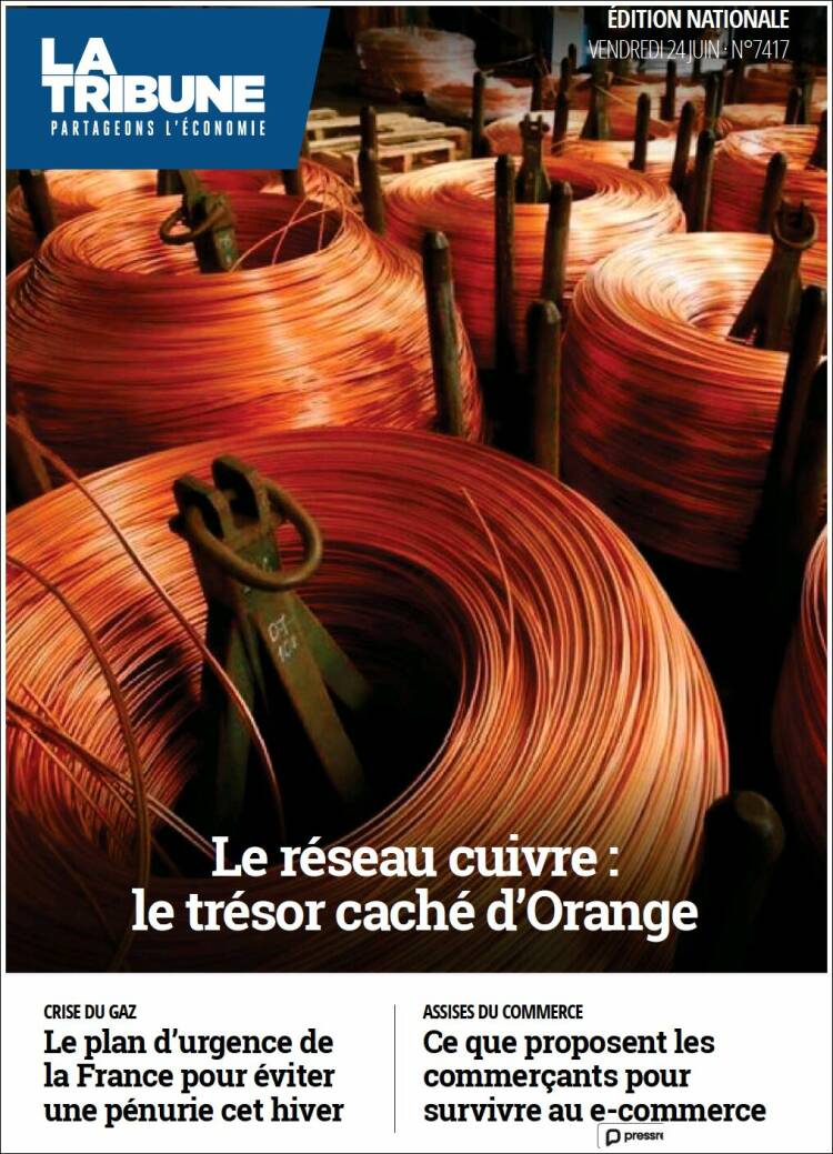 Portada de La Tribune (Francia)