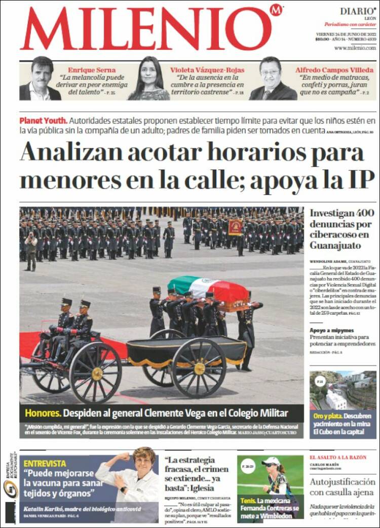 Portada de Milenio de León (M&eacute;xico)