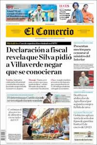 Portada de El Comercio (Per&uacute;)