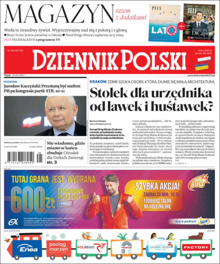 Portada de Dziennik (Polonia)