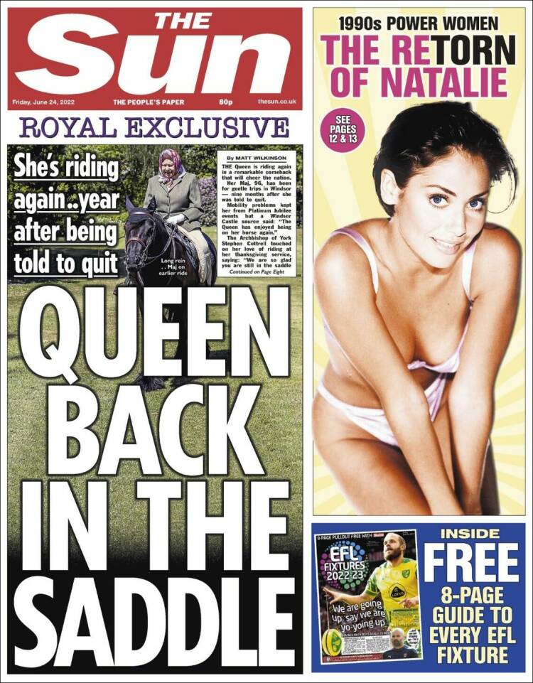 Portada de The Sun (Reino Unido)