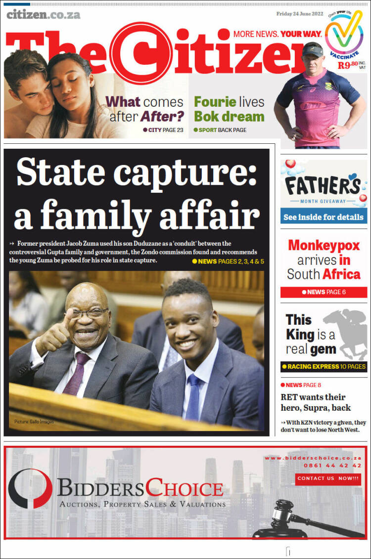 Portada de The Citizen (Sud&aacute;frica)
