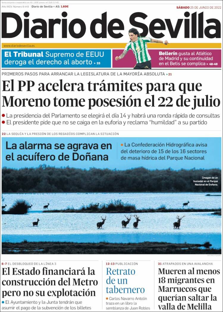 Portada de Diario de Sevilla (Espa&ntilde;a)