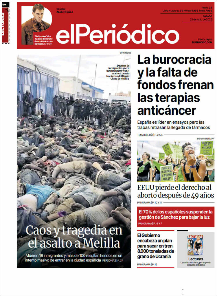 Portada de El Periódico (España)