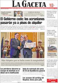 Portada de La Gaceta de Salamanca (España)