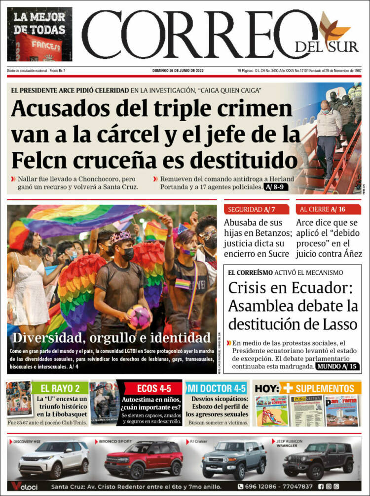 Portada de Correo Sur (Bolivia)