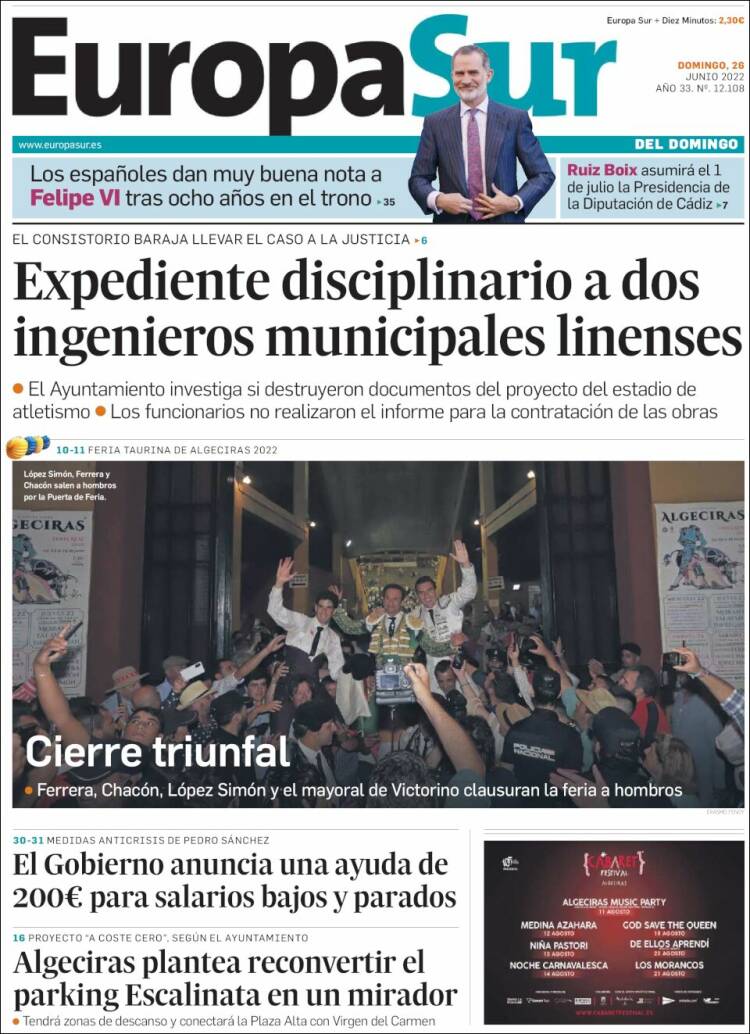 Portada de Europa Sur (España)